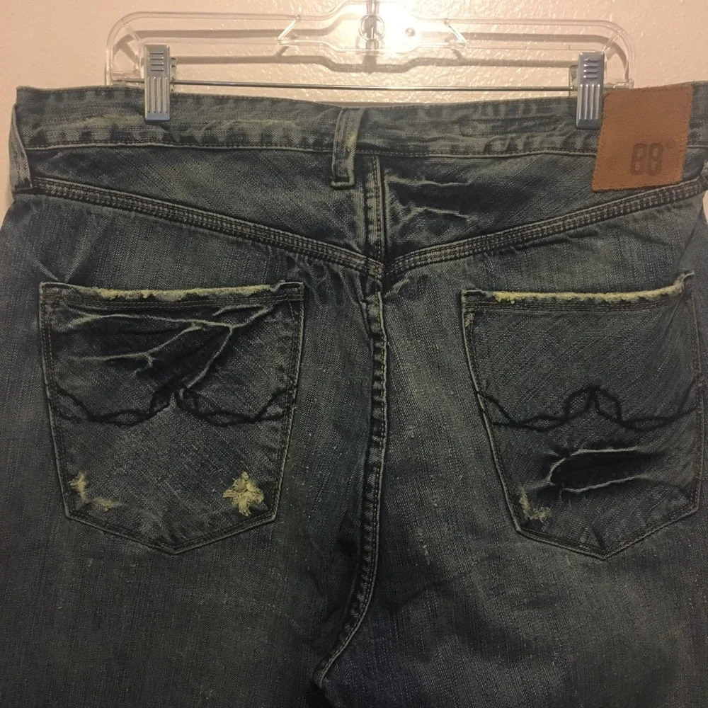 NWT BlueBlood Brand FOF00WFL DeepCutWornForLife Distressed Jeans - Picture 7 of 8